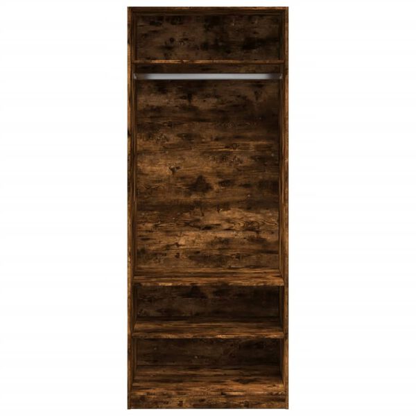 vidaXL Garde-robe ch&ecirc;ne fum&eacute; 80x50x200 cm bois d'ing&eacute;nierie