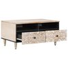 vidaXL Table basse Blanc 80 x 54 x 40 cm Bois de mangue massif