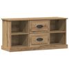 vidaXL Meuble TV 99,5 x 35,5 x 48 cm Ch&ecirc;ne artisanal Bois d'ing&eacute;nierie