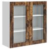vidaXL Cabinet en verre mural PORTO Ch&ecirc;ne fum&eacute; 80 x 31 x 80 cm