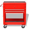 vidaXL Chariot &agrave; outils Rouge 70.5 x 37 x 71 cm Acier
