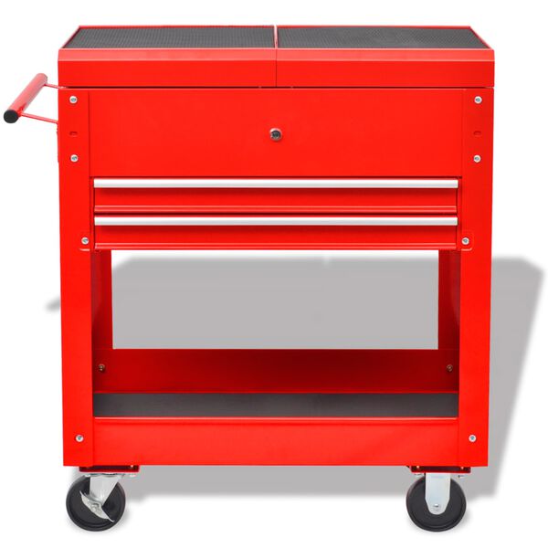 vidaXL Chariot &agrave; outils Rouge 70.5 x 37 x 71 cm Acier