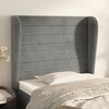 vidaXL T&ecirc;te de lit avec oreilles Gris clair 103x23x118/128 cm Velours