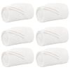 vidaXL Couvertures &agrave; jeter 6 pcs Blanc 130 x 150 cm Toison