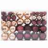 vidaXL Boules de No&euml;l 100 pcs champagne et marron fonc&eacute; &Oslash;3/4/6 cm