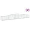 vidaXL Paniers &agrave; gabions arqu&eacute;s 25 pcs 400x50x40/60 cm Fer galvanis&eacute;
