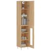 vidaXL Buffet haut Ch&ecirc;ne sonoma 34,5x34x180 cm Bois d'ing&eacute;nierie
