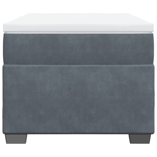 vidaXL Sommier &agrave; lattes de lit avec matelas Gris fonc&eacute; 100x200 cm