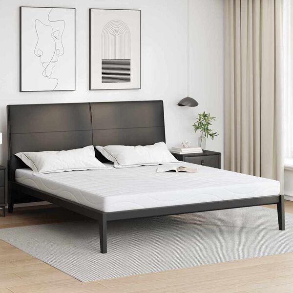 vidaXL Matelas Blanc 200 x 200 cm Tissu jacquard