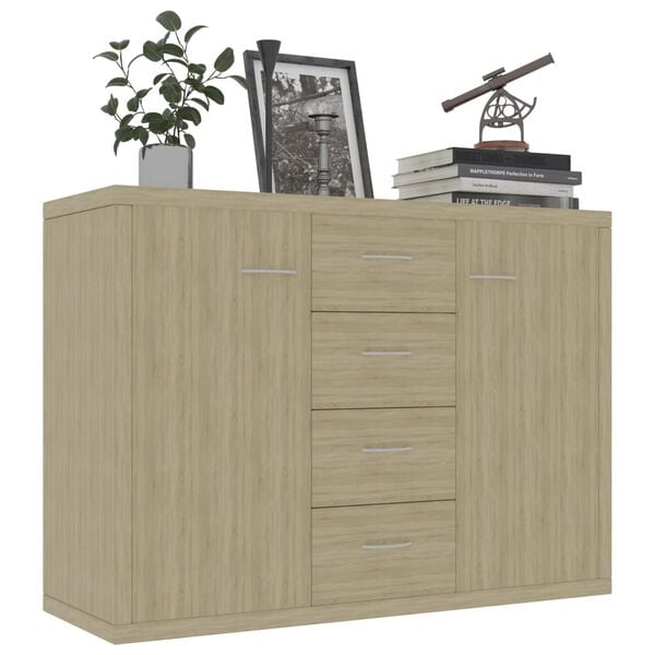 vidaXL Buffet Chêne sonoma 88x30x65 cm Bois d'ingénierie
