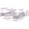 vidaXL Ensemble de canapé de jardin 8 pcs Beige et Gris clair