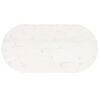 vidaXL Dessus de table blanc 100x50x2,5 cm bois de pin massif ovale