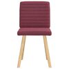vidaXL Chaises &agrave; manger lot de 2 rouge bordeaux tissu