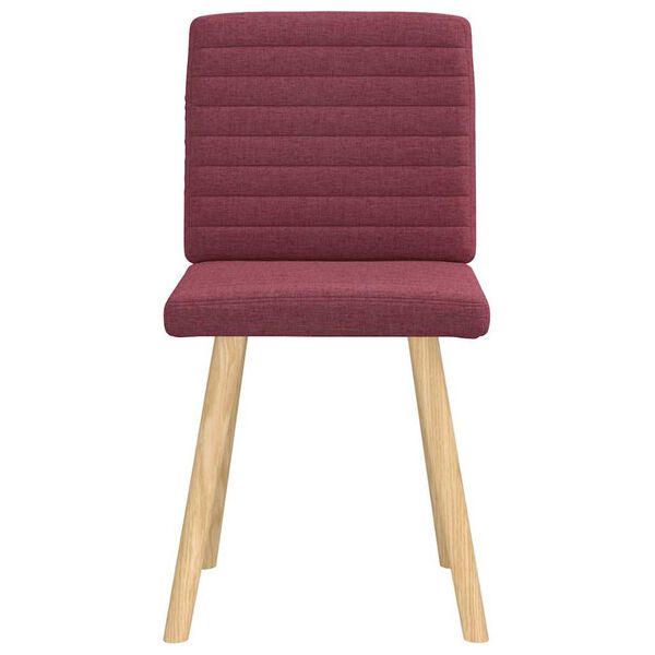 vidaXL Chaises &agrave; manger lot de 2 rouge bordeaux tissu