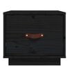 vidaXL Tables de chevet 2 pcs Noir 40x34x35 cm Bois de pin massif
