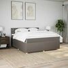vidaXL Sommier &agrave; lattes de lit avec matelas Taupe 180x200 cm Tissu