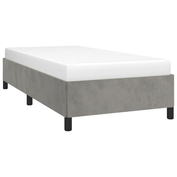 vidaXL Cadre de lit sans matelas gris clair 80x200 cm velours