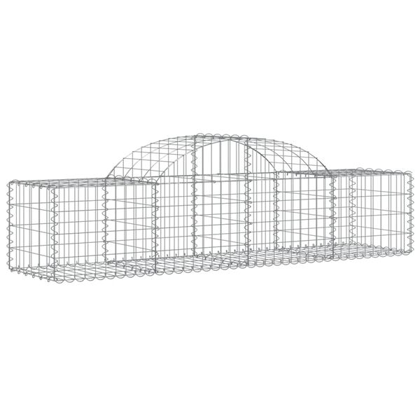 vidaXL Panier de gabions arqué 200x50x40/60 cm Fer galvanisé