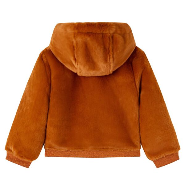 Veste à capuche pour enfants cognac 128