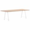 vidaXL Pieds de table &agrave; manger en forme de A 2 pi&egrave;ces Blanc 80 x (72-73) cm Acier