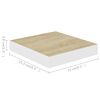 vidaXL &Eacute;tag&egrave;res murales 2 pcs Ch&ecirc;ne et blanc 23x23,5x3,8 cm MDF