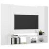 vidaXL Meuble TV mural Blanc brillant 120x23,5x90 cm Bois d&rsquo;ing&eacute;nierie