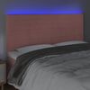 vidaXL T&ecirc;te de lit &agrave; LED Rose 160x5x118/128 cm Velours