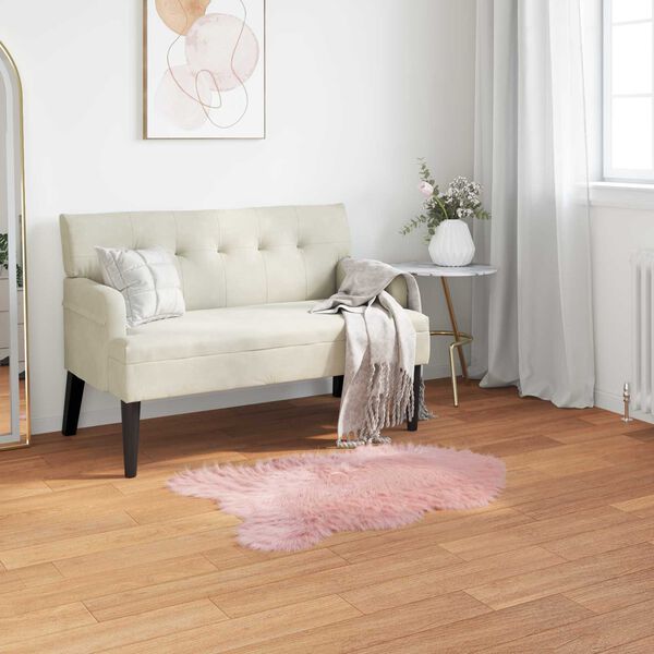vidaXL Tapis en fausse TAFALLA Rose 60 x 90 cm Polyester