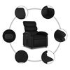 vidaXL Fauteuil inclinable &eacute;lectrique Noir Similicuir