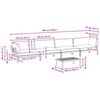 vidaXL Ensemble de Canap&eacute;s Uni 5 pcs Taupe Bois d'Acacia Massif