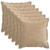 vidaXL Coussin 6 pc HOUTEN Taupe 45 x 45 cm Tissu Chenille