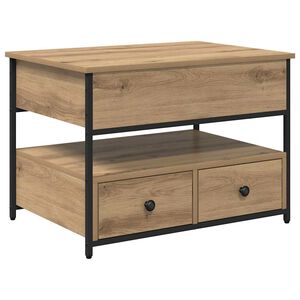 vidaXL Table basse Ch&ecirc;ne artisanal 70 x 50 x 54.5 cm Bois d'ing&eacute;nierie