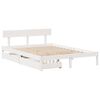 vidaXL Cadre de lit sans matelas blanc 150x200 cm bois de pin massif