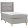 vidaXL Sommier &agrave; lattes de lit avec matelas Gris clair 100x200cm Tissu