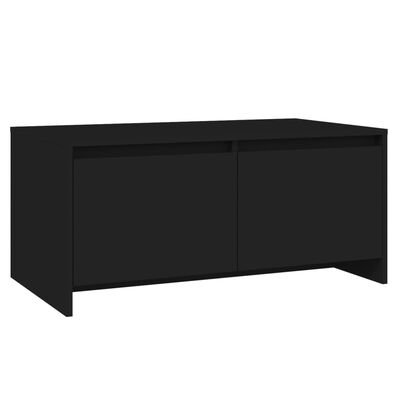 vidaXL Table basse Noir 90x50x41,5 cm Aggloméré