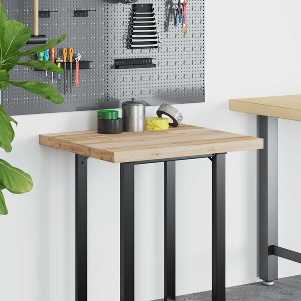 vidaXL Dessus de bureau non trait&eacute; 80x60x4 cm bois d'acacia massif