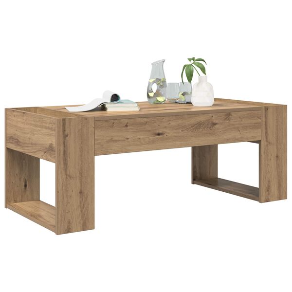 vidaXL Table basse Ch&ecirc;ne artisanal 110 x 50 x 41 cm Bois d'ing&eacute;nierie