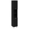 vidaXL Ensemble de mobilier de salle de bain avec &eacute;tag&egrave;re 3 pcs Noir