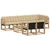 vidaXL Ensemble de canap&eacute;s d'ext&eacute;rieur 9 pc Blanc et Beige