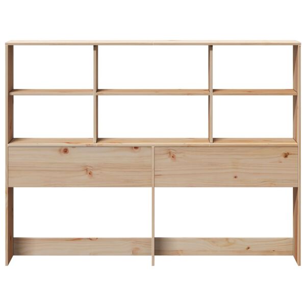vidaXL Tête de lit avec rangement 140 cm bois massif de pin