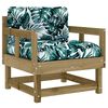 vidaXL Chaises de jardin avec coussins lot de 2 bois de pin imprégné