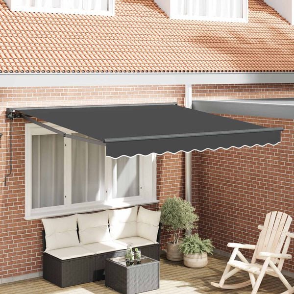 vidaXL Auvent R&eacute;tractable Anthracite 300 x 250 cm Aluminium et Tissu