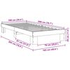 vidaXL Cadre de lit sans matelas 100x200 cm bois massif de ch&ecirc;ne
