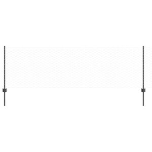 vidaXL Cl&ocirc;ture hexagonale avec poteau 25 x 0,8 m Gris Maille