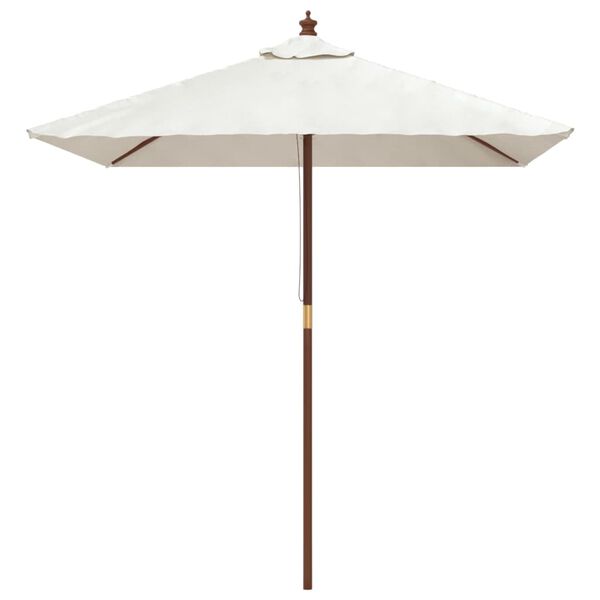 vidaXL Parasol de jardin avec mât en bois sable 198x198x231 cm