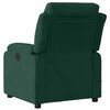 vidaXL Fauteuil de massage inclinable vert fonc&eacute; velours