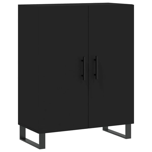 vidaXL Buffet noir 69,5x34x90 cm bois d'ing&eacute;nierie