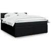 vidaXL Sommier &agrave; lattes de lit avec matelas Noir 180x200 cm Tissu