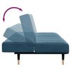 vidaXL Canap&eacute;-lit &agrave; 2 places avec repose-pied gris clair velours