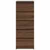 vidaXL Buffet avec tiroirs chêne marron 37,5x35x99cm bois d'ingénierie